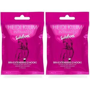 Heidi Klum intimate solutions set of two bra extender three hook new
